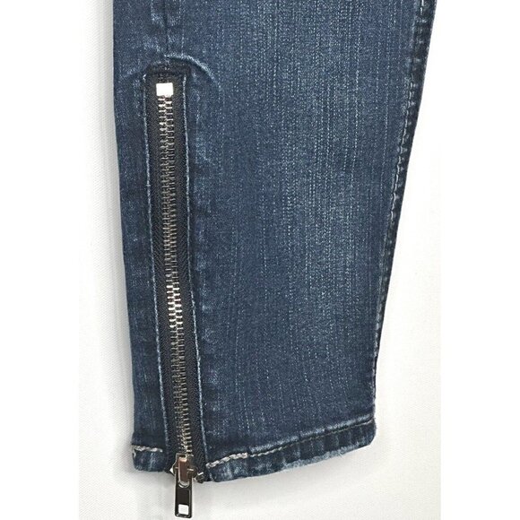 Silver Jeans Aiko Mid Skinny Womens 26x29 Blue Zipper Hem Slim Stretch Denim - Picture 7 of 16